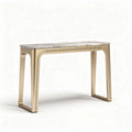 Marble top console table with gold metal frame 120 x 40 x 75cm