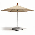 Patio umbrella with beige canopy and aluminum pole 200 x 200 x 250cm