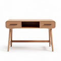 Wooden desk with two drawers and open shelf 120 x 60 x 75cm